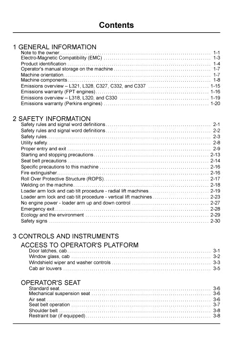 New Holland L318 (300 Series) Skid Steer Loader Operator Manual 92156782
