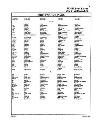 New Holland L454,L455 Skid Steer Loader Parts Manual 05045421