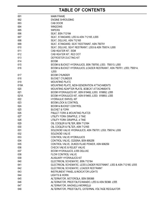 New Holland L553 L555 Skid Steer Loader Parts Manual 87051470