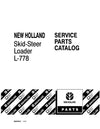 New Holland L778 Skid Steer Loader Parts Manual 86978341