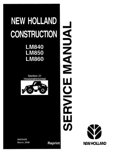 New Holland LM850 Telehandler Service Manual 86729094