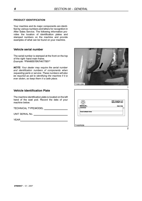 New Holland M357 Telehandler Service Manual 87684647NA