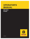 New Holland RG140.B Motor Grader Operator Manual 75314231NA