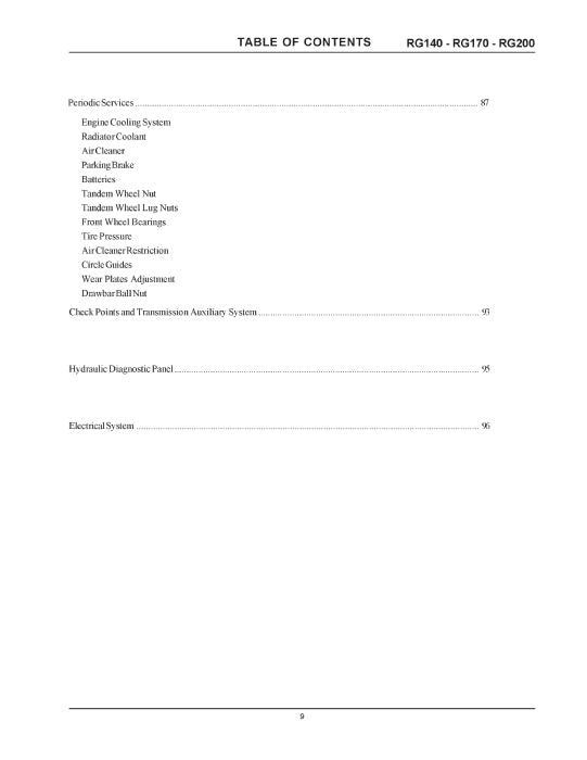 New Holland RG140, RG170, RG200 Road Grader Operator Manual 86705457 Download PDF