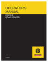 New Holland RG200.B Road Grader Operator Manual 75314233NA