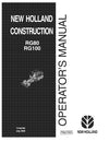 New Holland Rg80, Rg100 Motor Grader Operator Manual 73163799