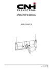 New Holland Snow Plough TN for W70B Compact Wheel Loader Operator Manual 51552839