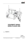 New Holland Snow Plough URN for W70B Compact Wheel Loader Operator Manual 51552840