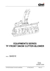 New Holland TF Front Snow Cutter-Blower for 321E Compact Wheel Loader Operator Manual 48018048