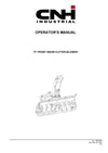 New Holland TF Front Snow Cutter-Blower for W70B HS Compact Wheel Loader Operator Manual 48018048