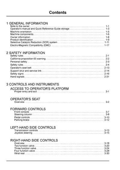 New Holland W110C Tier 4 Wheel Loader Operator Manual 47560119