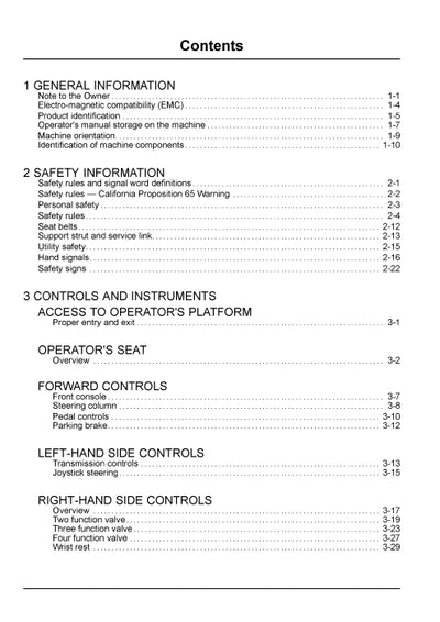New Holland W190C, W230C Tier 4B (final) Wheel Loader Operator Manual 47535468