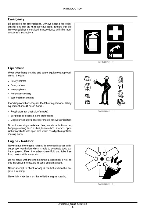 New Holland W60C Tier 4A (interim) Compact Wheel Loader Service Manual 47829080C
