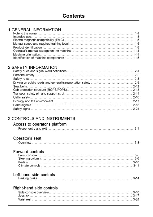 New Holland W70C Tier 4B (Final) Compact Wheel Loader Operator Manual 90423491