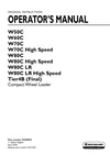 New Holland W80C High Speed Tier 4B (Final) Compact Wheel Loader Operator Manual 92259876