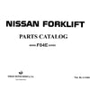 Nissan F04L45Q Forklift Parts Manual PDF