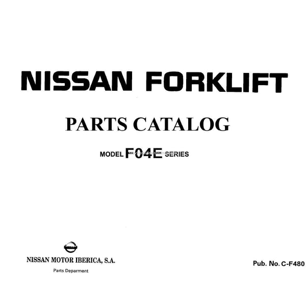 Nissan F04L45Q Forklift Parts Manual PDF