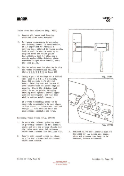 Clark C500 (OH-339)Forklift Overhaul Manual - PDF Download