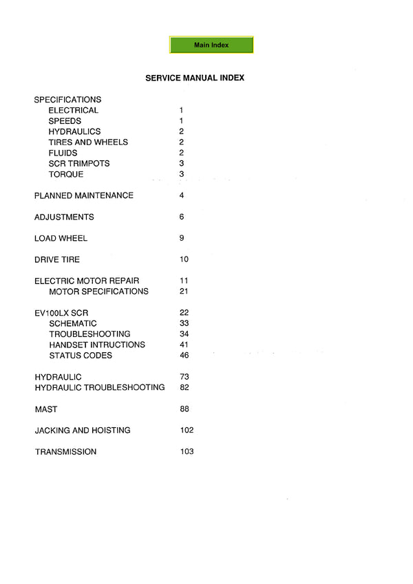 Clark OP 15B (SM-576) Forklift Service Repair Manual - PDF Download