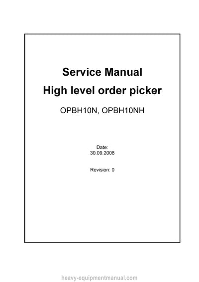 Mitsubishi OPBH10N Forklift Service Manual