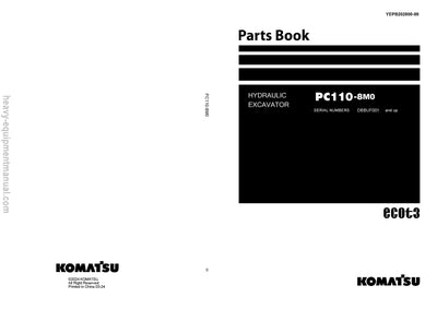 Komatsu PC110-8M0 for Philippines Hydraulic Excavator Parts Manual SN DBBUF001-UP