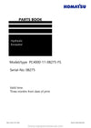 Komatsu PC4000-11-08275-FS PC4000-11E Hydraulic Excavator Parts Manual SN 08275-08275