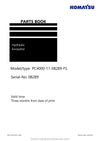 Komatsu PC4000-11-08289-FS PC4000-11E Hydraulic Excavator Parts Manual SN 08289