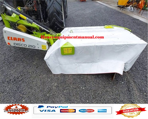 PDF Claas 210 Rc Disco Mower Parts Manual