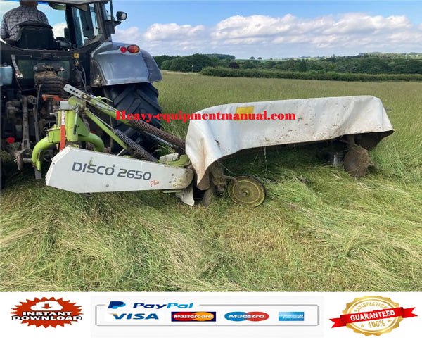 PDF Claas 2650 C/Rc Plus Disco Mower Parts Manual