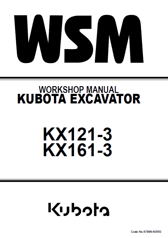 PDF Kubota kx121-3 Kx161-3 Excavator Service Manual