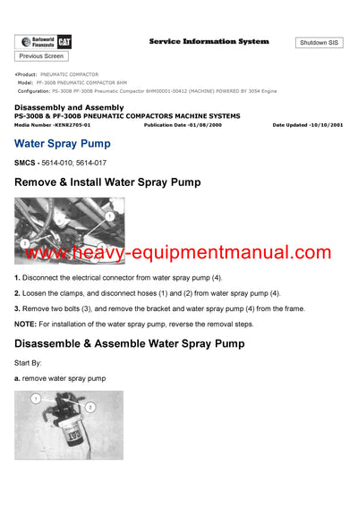 DOWNLOAD CATERPILLAR PF-300B PNEUMATIC COMPACTOR SERVICE REPAIR MANUAL 6HM