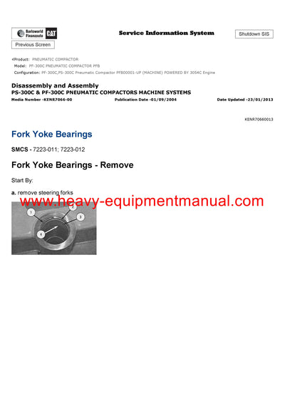 DOWNLOAD CATERPILLAR PF-300C PNEUMATIC COMPACTOR SERVICE REPAIR MANUAL PFB