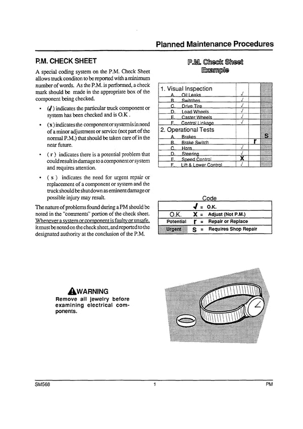 Clark P HWP HWD HWP 25 30 36 (SM-568) Forklift Service Repair Manual - PDF Download