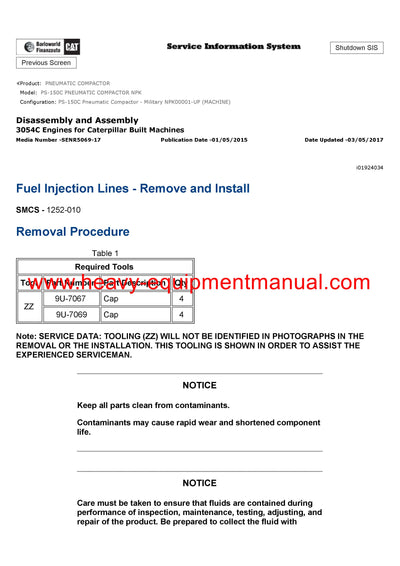 Caterpillar PS-150C PNEUMATIC COMPACTOR Full Complete Service Repair Manual NPK