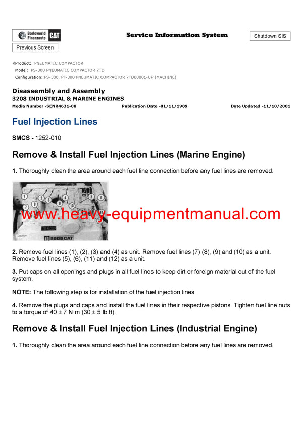 Caterpillar PS-300 PNEUMATIC COMPACTOR Full Complete Service Repair Manual 7TD