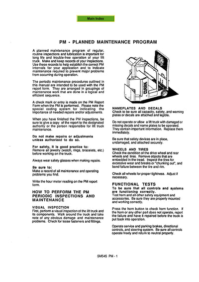 Clark PT5 PT7 PTT5 PTT7 (SM-577) Forklift Service Repair Manual - PDF Download