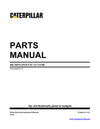 Caterpillar 306 Mini Hyd Excavator Parts Manual 6G600001-UP