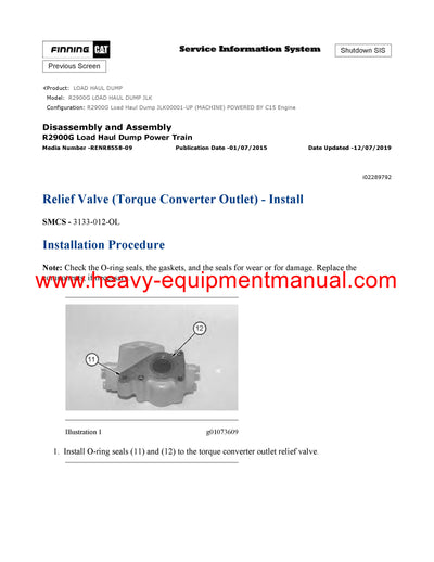 DOWNLOAD CATERPILLAR R2900G LOAD HAUL DUMP SERVICE REPAIR MANUAL JLK