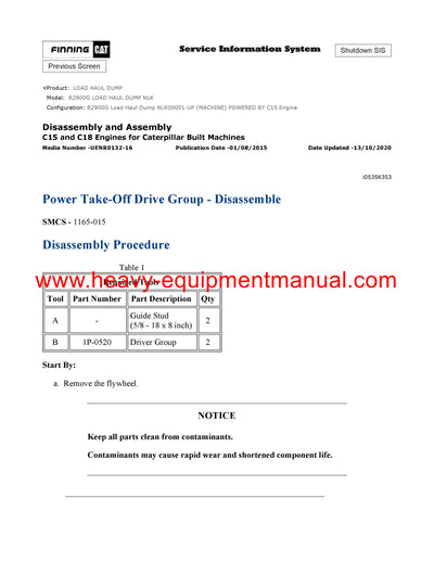 DOWNLOAD CATERPILLAR R2900G LOAD HAUL DUMP SERVICE REPAIR MANUAL NLK