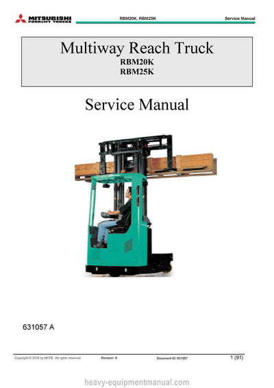 Mitsubishi RBM25K Forklift Service Manual