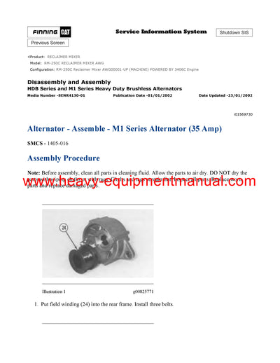 Download Caterpillar RM-250C RECLAIMER MIXER Service Repair Manual AWG