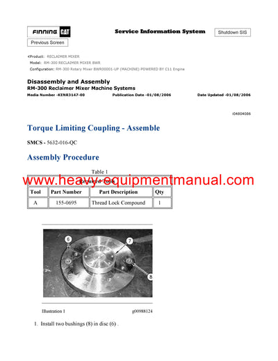 DOWNLOAD CATERPILLAR RM-300 RECLAIMER MIXER SERVICE REPAIR MANUAL BWR