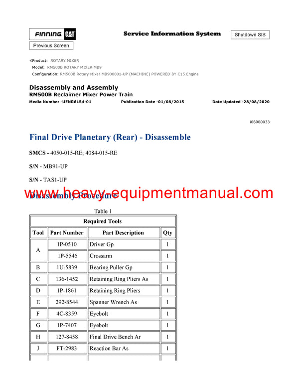 DOWNLOAD CATERPILLAR RM500B ROTARY MIXER SERVICE REPAIR MANUAL MB9