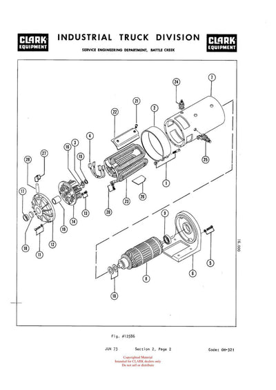 Clark S 20 30 40 - SP 20 25 30 (OH-321) Forklift Overhaul Manual - PDF Download