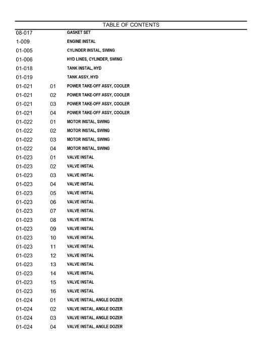Case CX50B Compact Crawler Excavator Parts Manual S3PJ00046ZE02