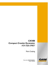 Case CX50B Compact Crawler Excavator Parts Manual S3PJ00046ZE02