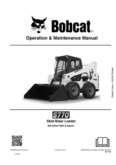 Bobcat S770 Skid-Steer Loader Operation And Maintenance Manual - PDF Download 
