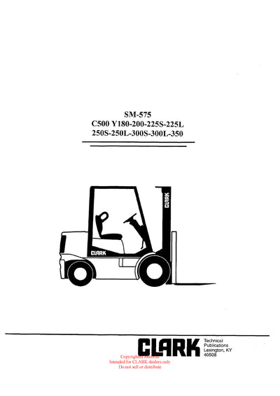 Clark C500 200-350 (SM-575) Forklift Service Repair Manual - PDF Download