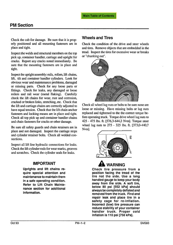 Clark C500 Y950 CH (SM-580) Forklift Service Repair Manual - PDF Download