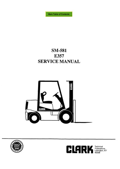 Clark ECS 17-30 (SM-581) Forklift Service Repair Manual - PDF Download